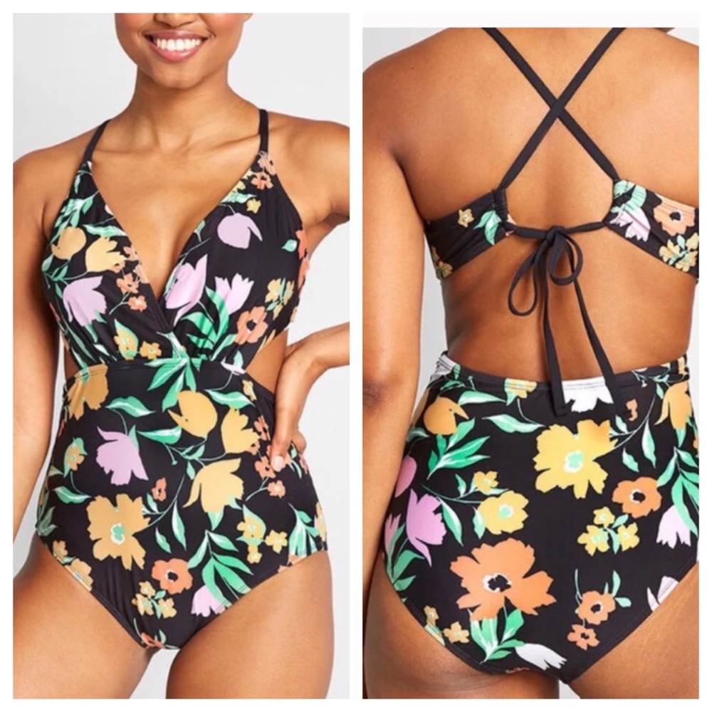 ModCloth Sonia High Waisted One piece Swimsuit M L